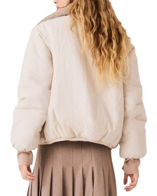 Maje Reversible Faux Fur Puffer Jacket
