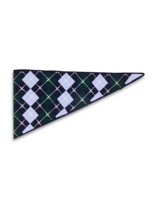 Maje Wool Argyle Triangle Scarf
