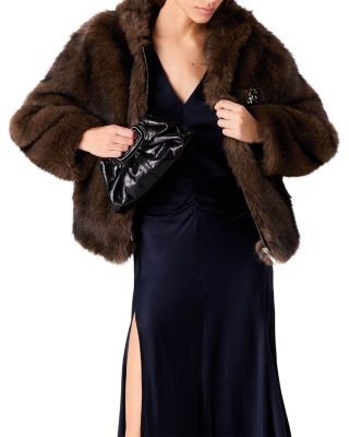 Maje Oversized Faux Fur Jacket