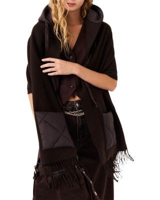 Maje Hooded Wool Scarf