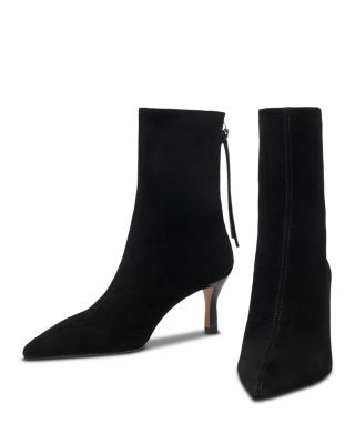 Maje Women's Suede Pointed Toe Ankle Boots