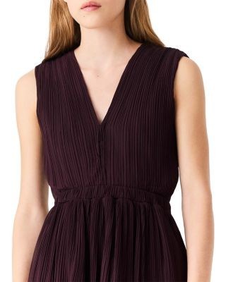 Maje Ribianisso Pleated Skater Dress