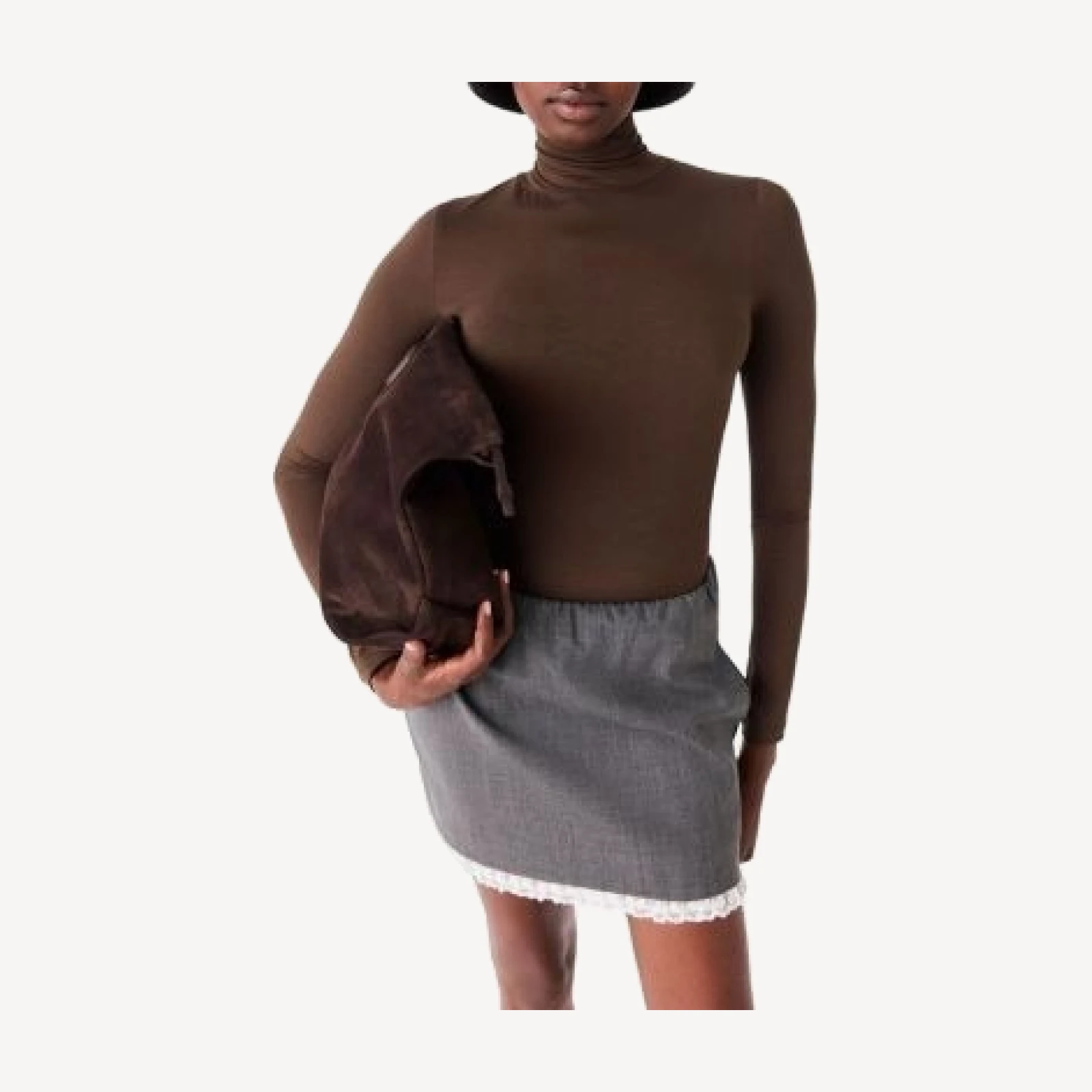 Maje Roll Neck Long Sleeve Tee