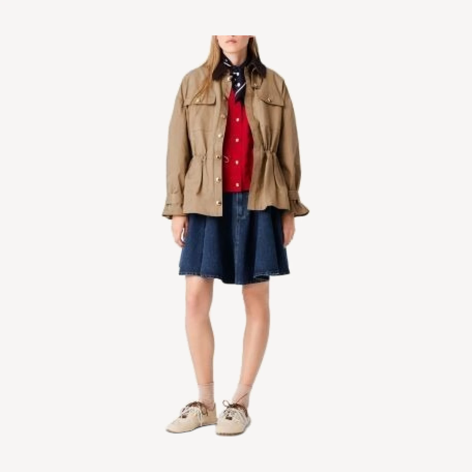 Maje Gapiri Contrast Collar 2-in-1 Trench Coat