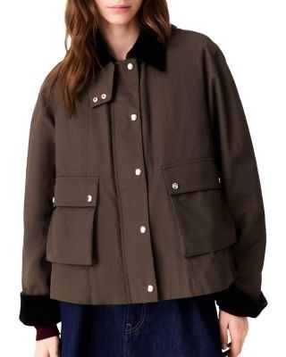 Maje Badagio Cotton Trapeze Jacket