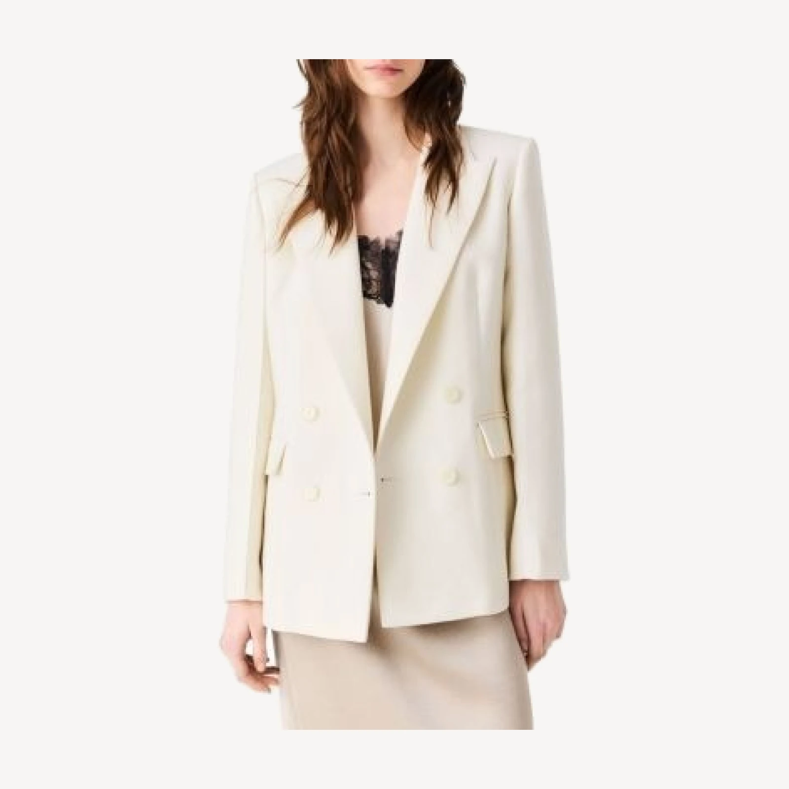 Maje Vipanelle Double Breasted Suit Jacket
