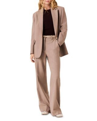 Maje Notch Lapel Single Button Blazer