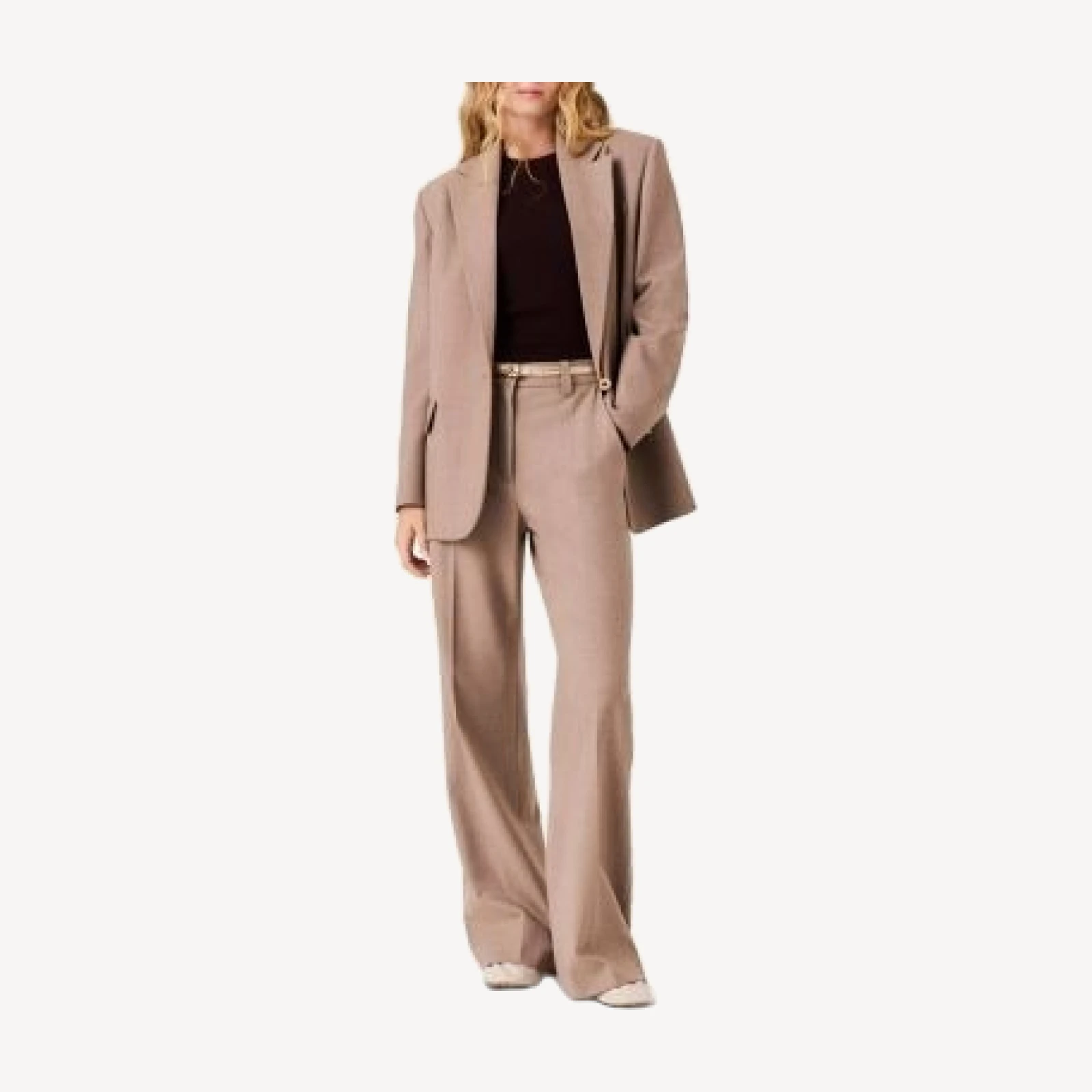 Maje Notch Lapel Single Button Blazer