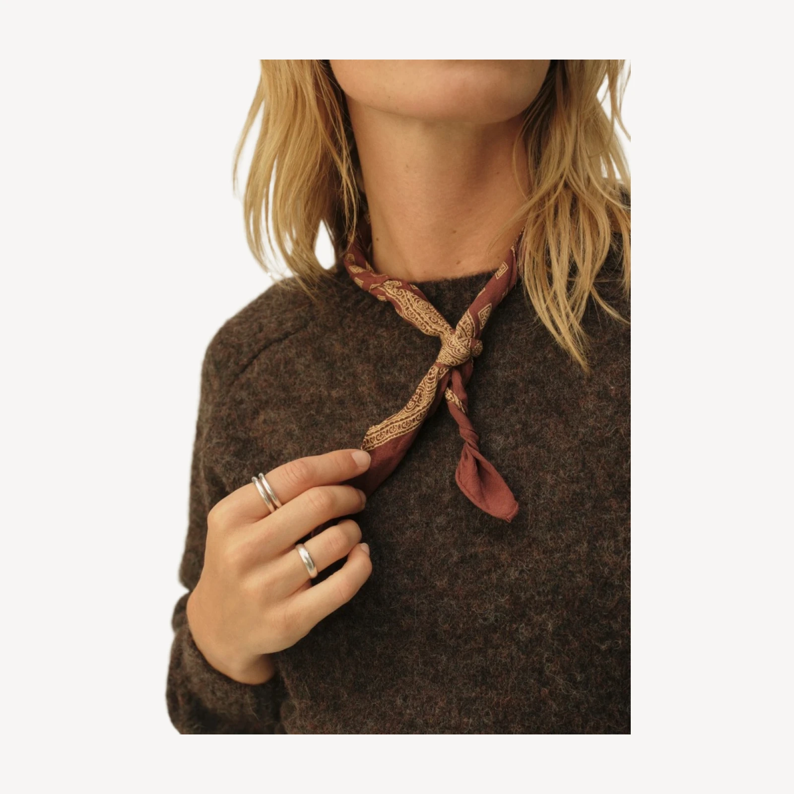 Sienna / Oyster Silverado Silk Bandana