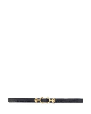 Maje Amor Croc Embossed Belt