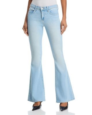 L'Agence Taney Low Rise Sneaker Flared Jeans in Normandie