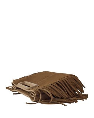 Maje M Mini Fringe Suede Crossbody Bag