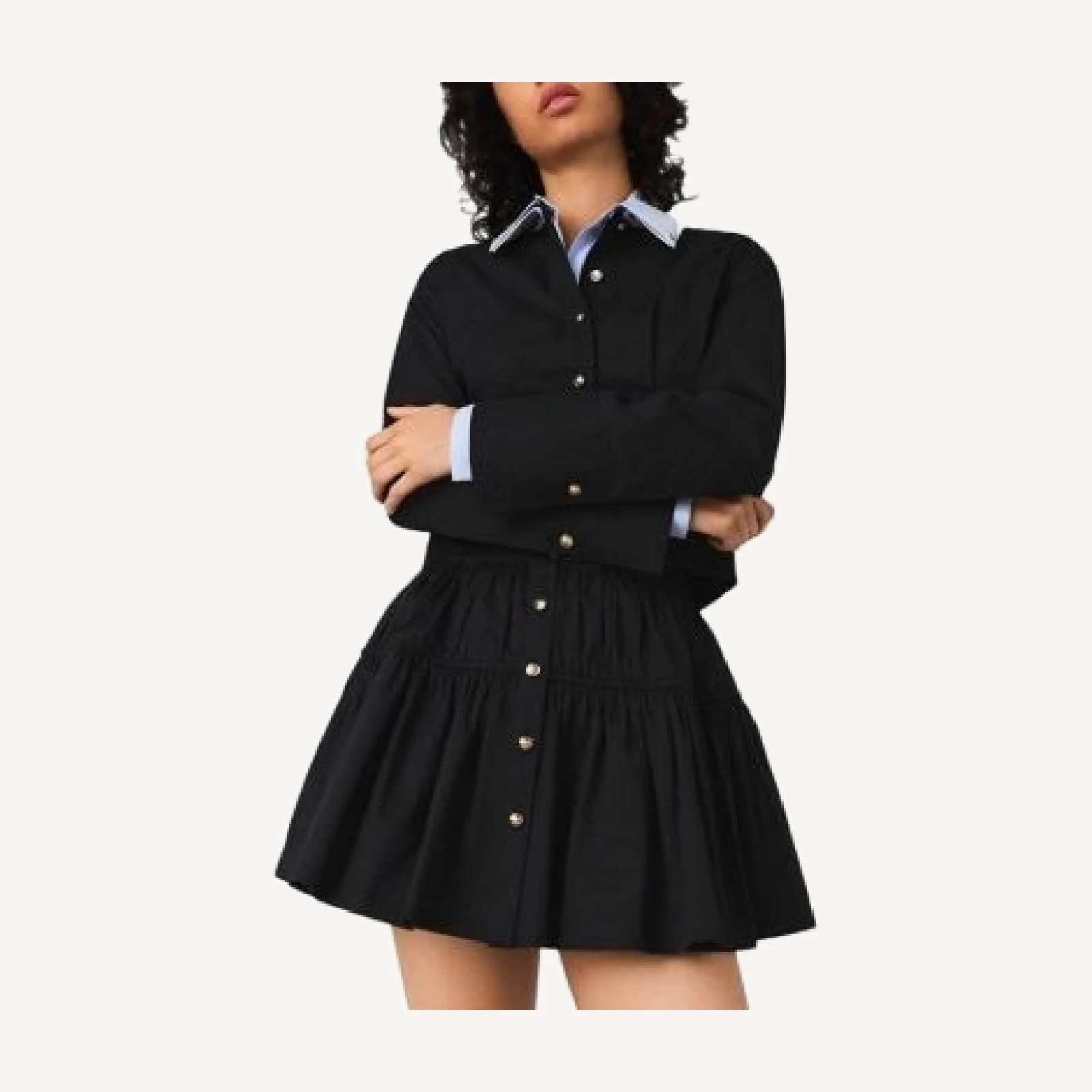 Maje Mini Elasticated Waist Skirt