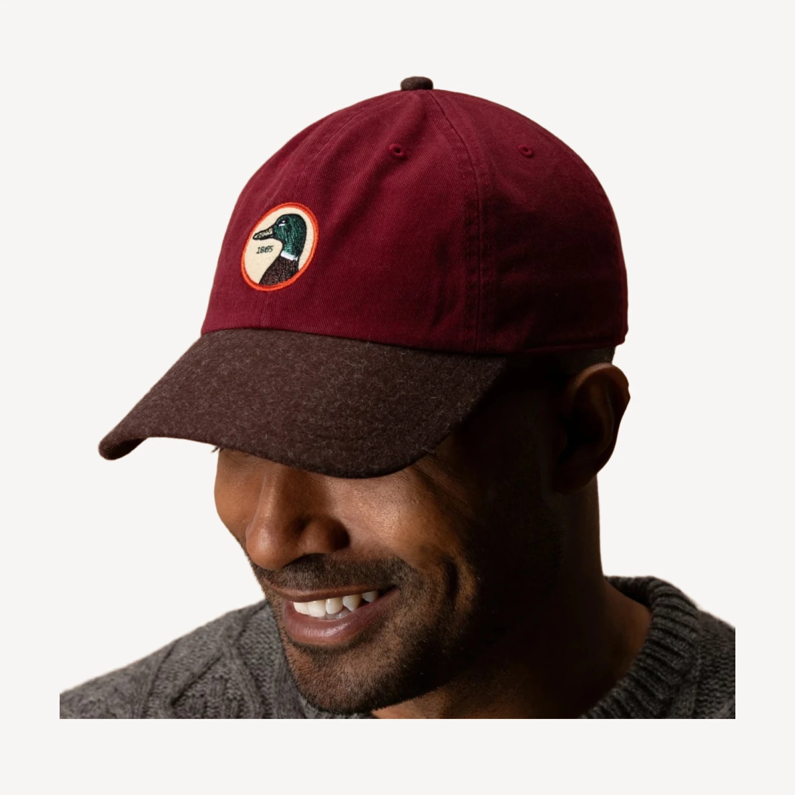 Circle Patch Twill Hat - Rhubarb Red