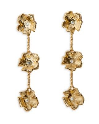 Maje Stone Accented Flower Cascade Drop Earrings