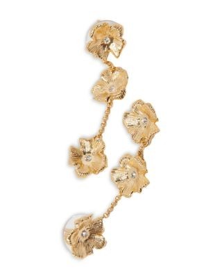 Maje Stone Accented Flower Cascade Drop Earrings