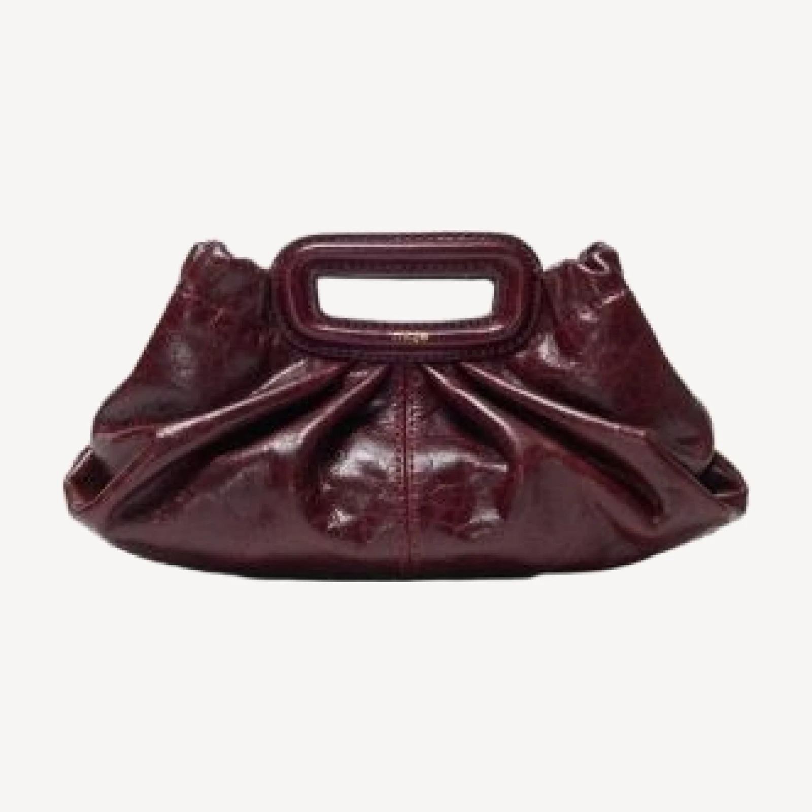 Maje Mini Crackled Leather Clutch