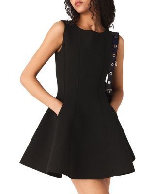 Maje Skater Dress with Embellished Back Bows