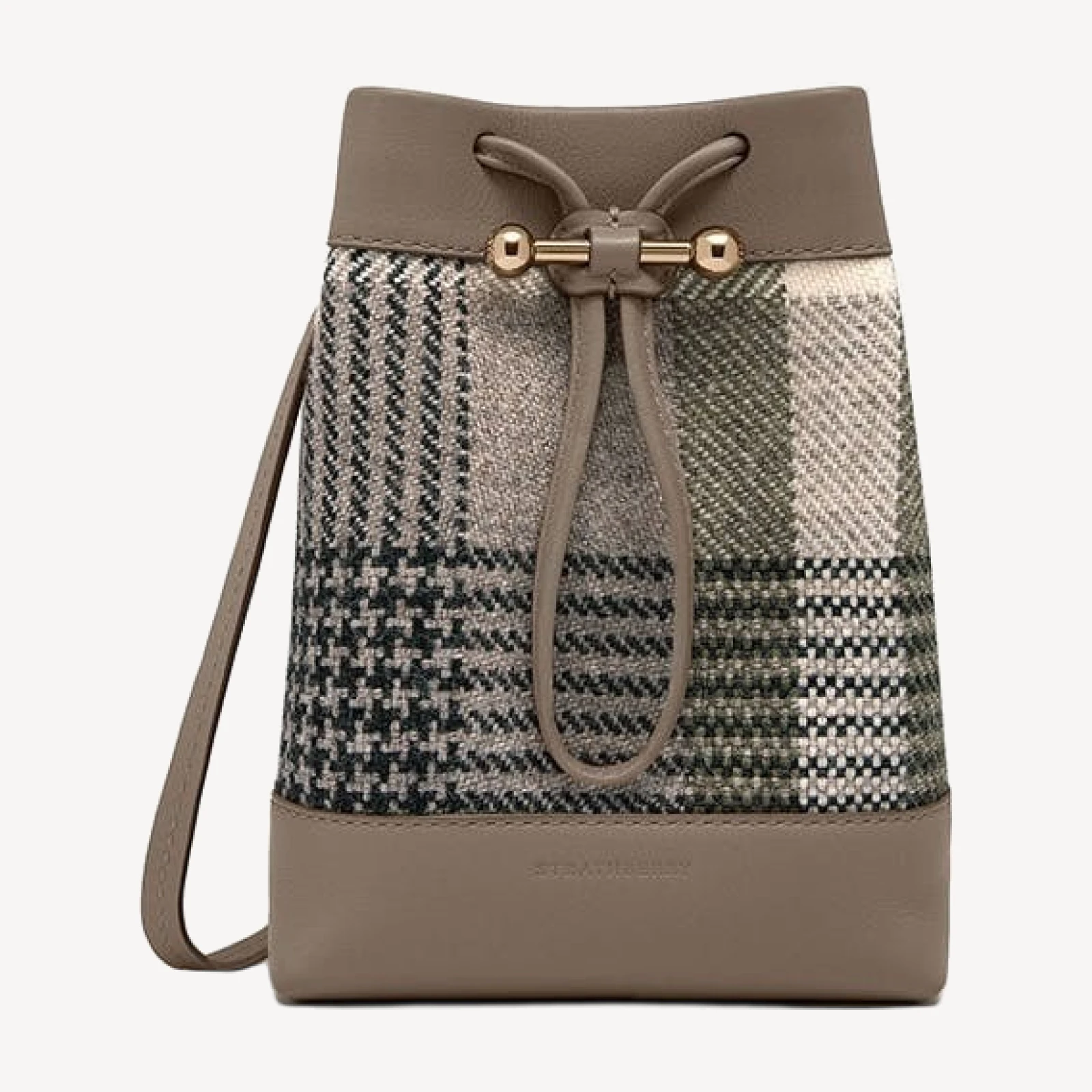 Osette Midi Pouch - Strathberry Tartan Taupe