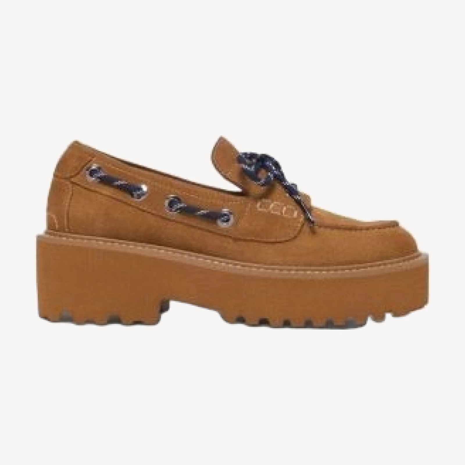 Maje Women's Suede Platform Boat Shoe Loafers