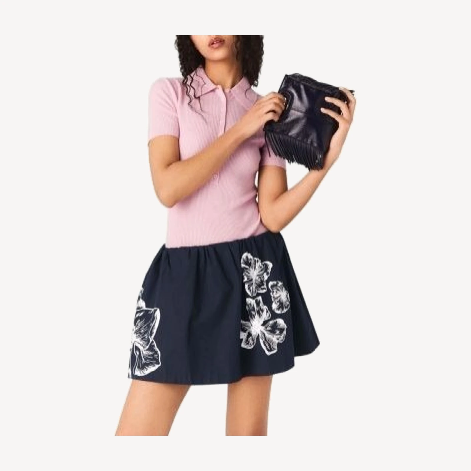 Maje Floral Mini Skirt