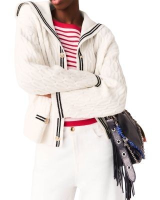 Maje Cable Knit Cardigan