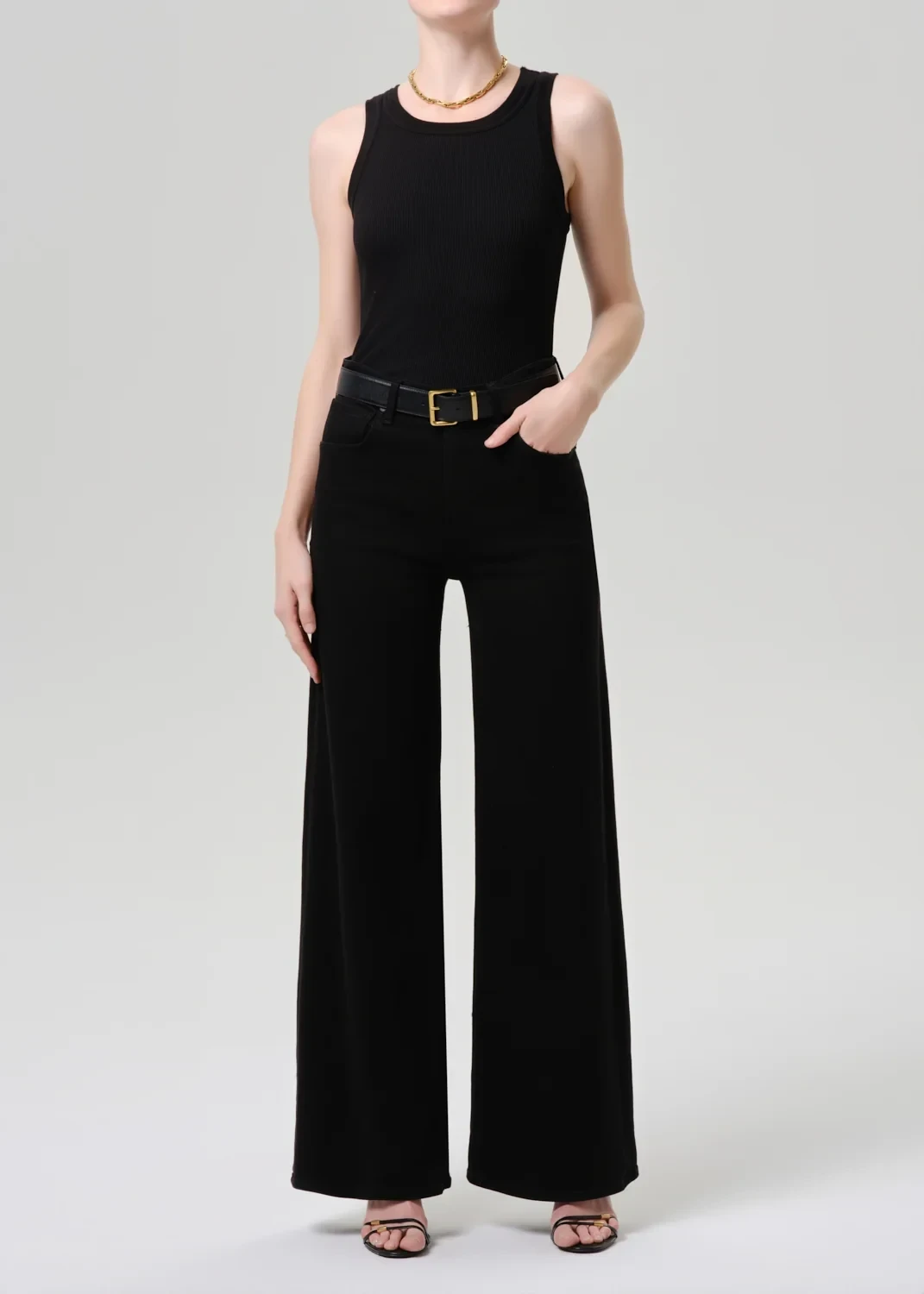 Lyra Long Wide Leg in Plush Black