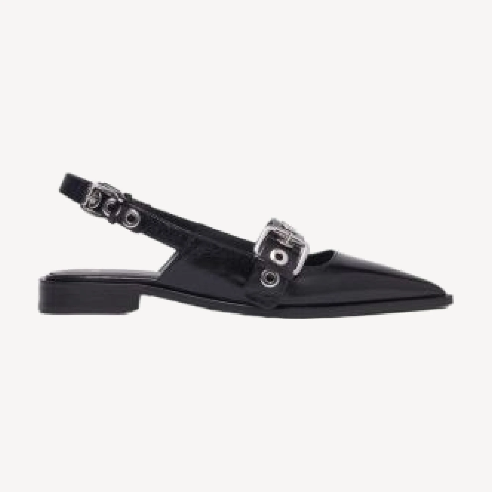 Maje Women's Leather Slingback Flats