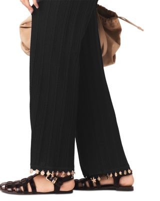 Maje Pishella Jeweled Knit Pants