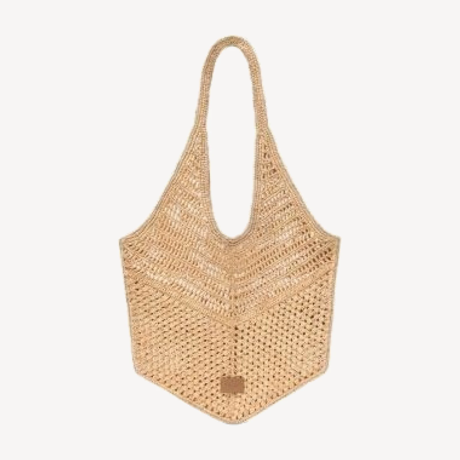Maje Stephan Crochet Raffia Tote Bag