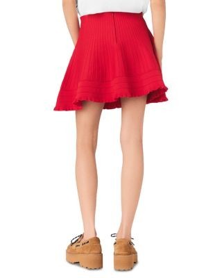 Maje Compact Knit Short Skirt
