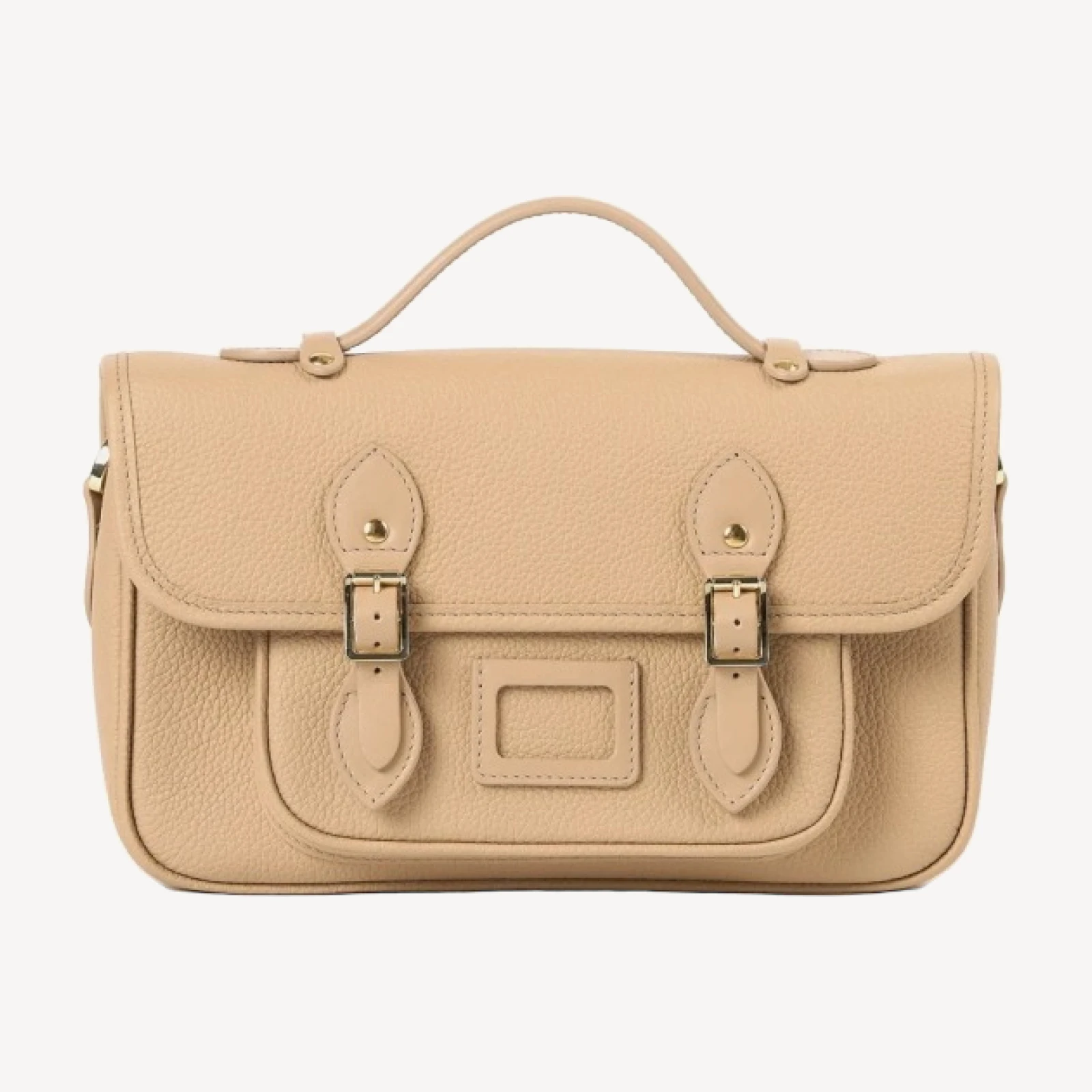 The Soft Satchel - Latte Calf Grain