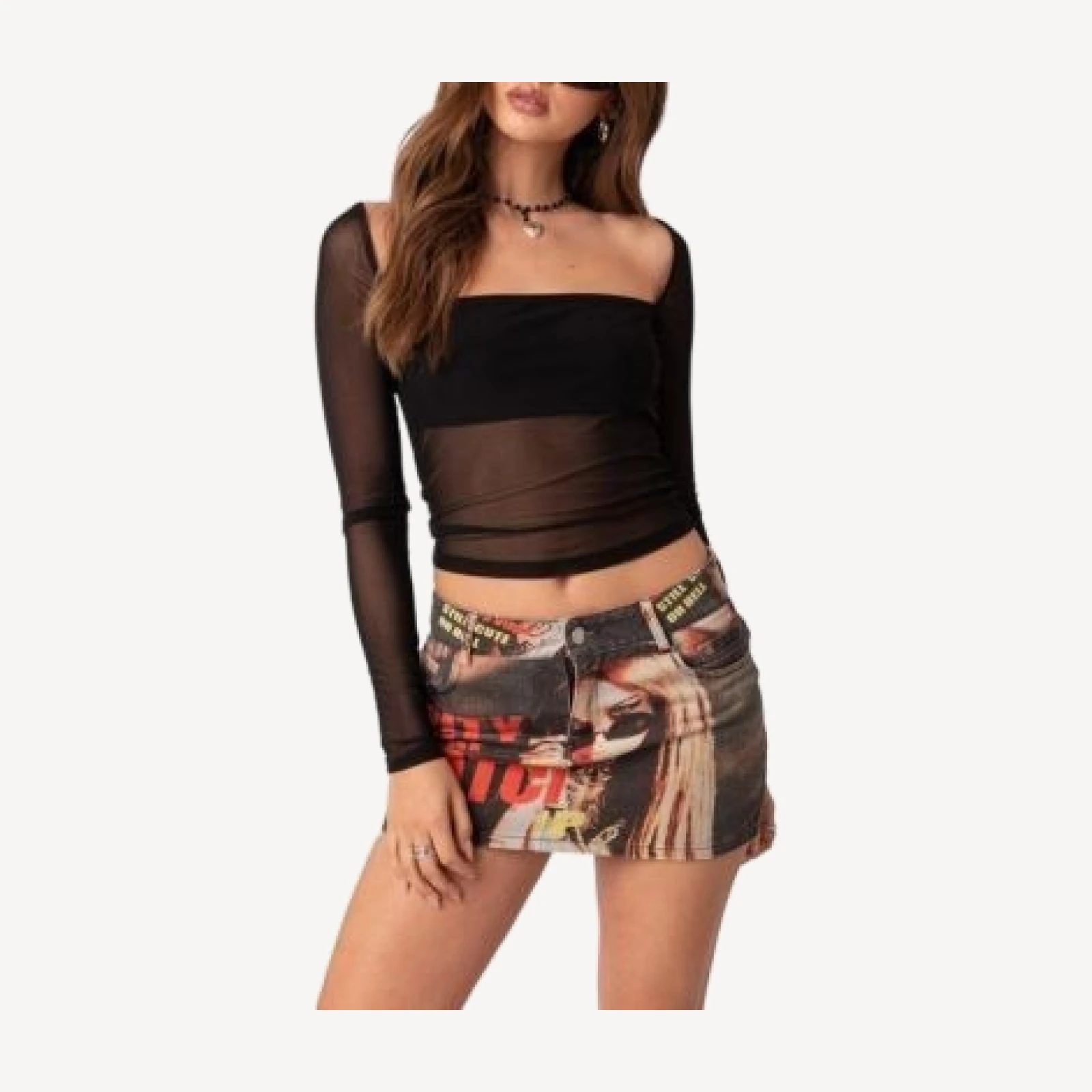 Edikted Marta Mesh Top