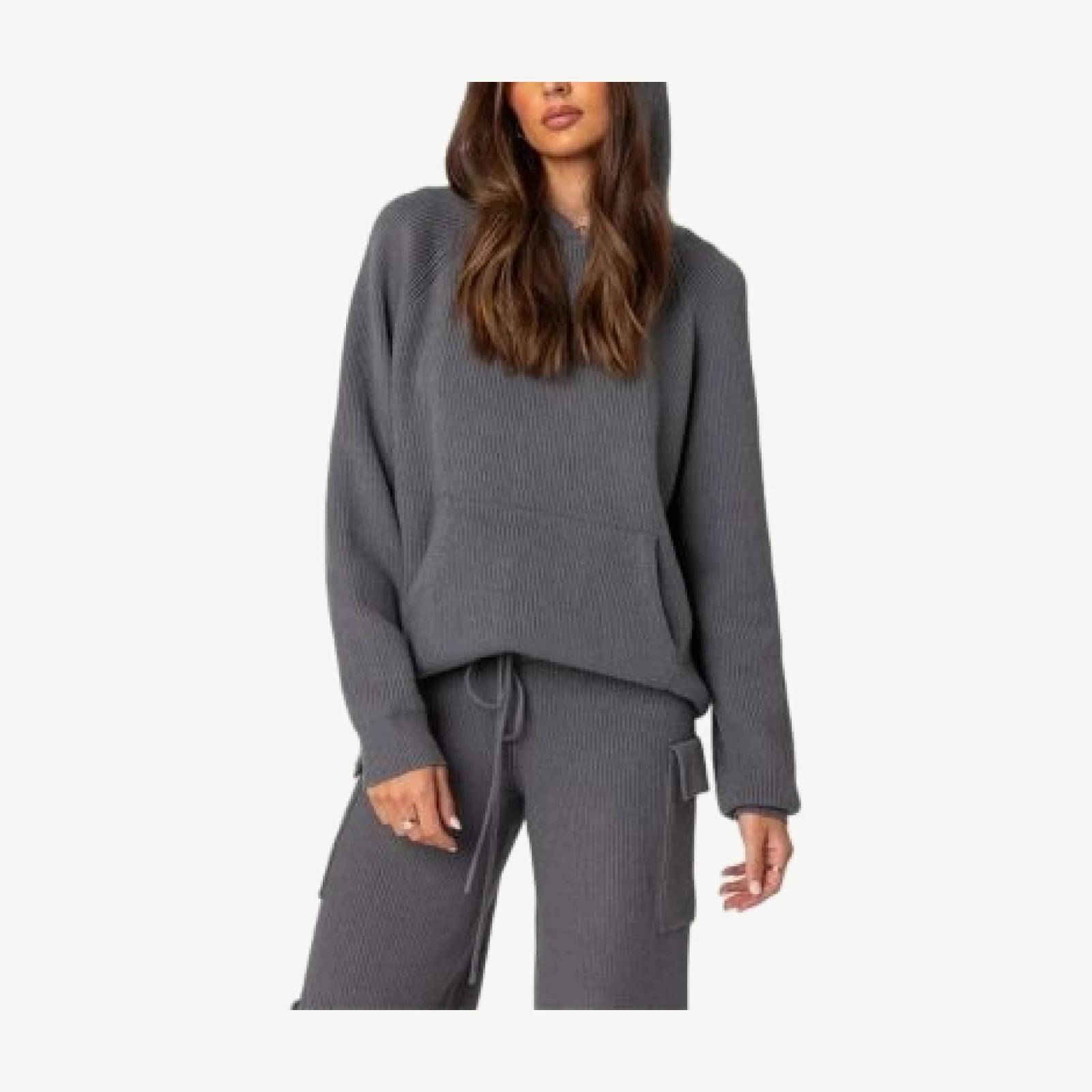 Edikted Wynter Oversized Knit Hoodie