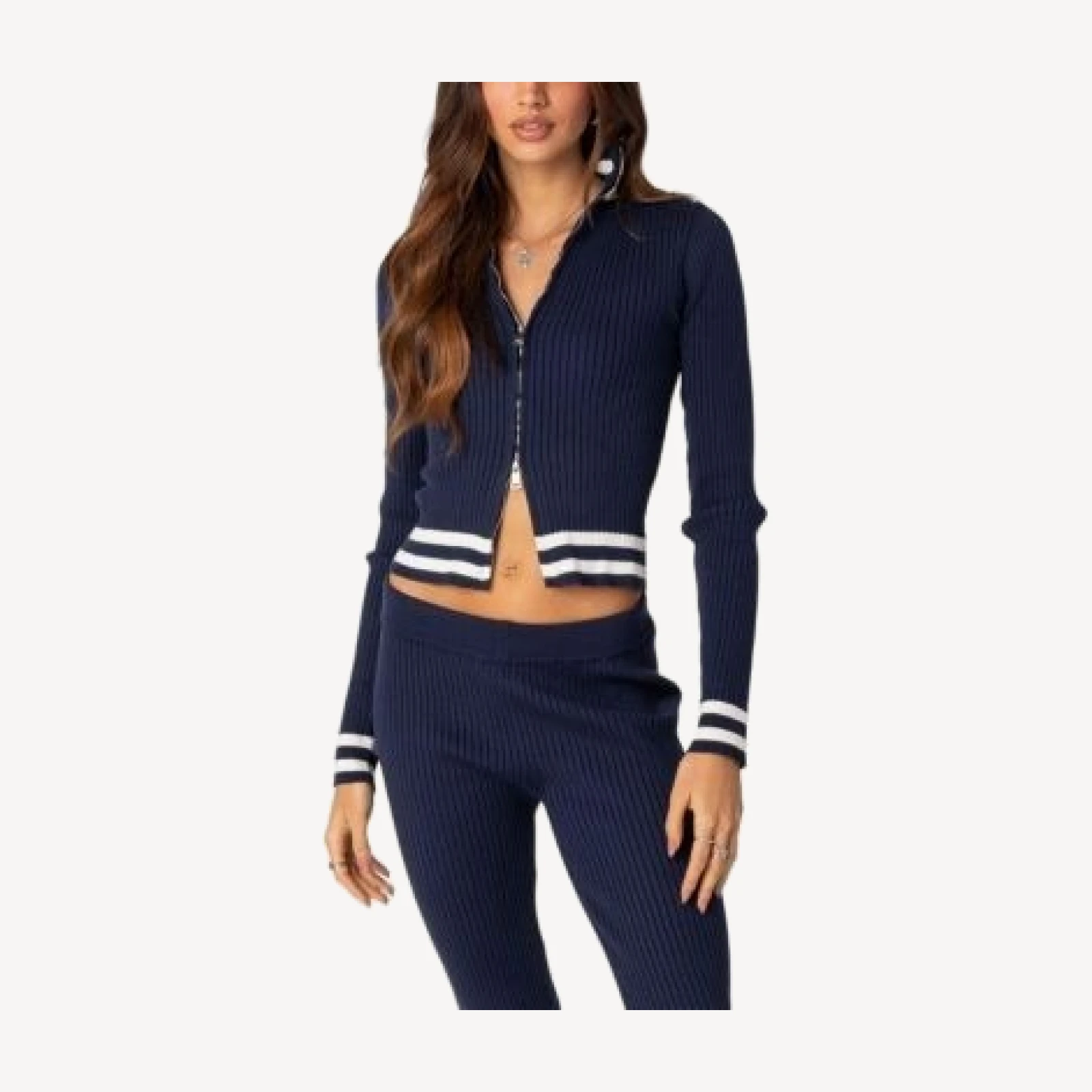 Edikted Pluto Ribbed Cardigan