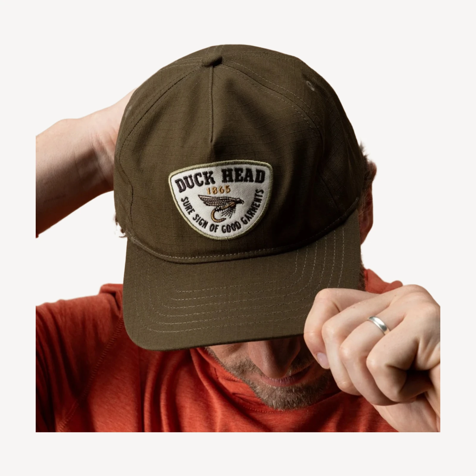 Fly Lure Ripstop Unstructured 5-Panel Hat - Dark Olive
