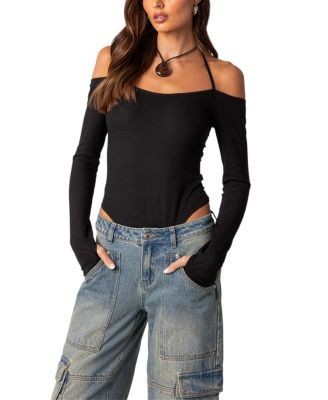 Edikted Model Off Duty Ribbed Bodysuit