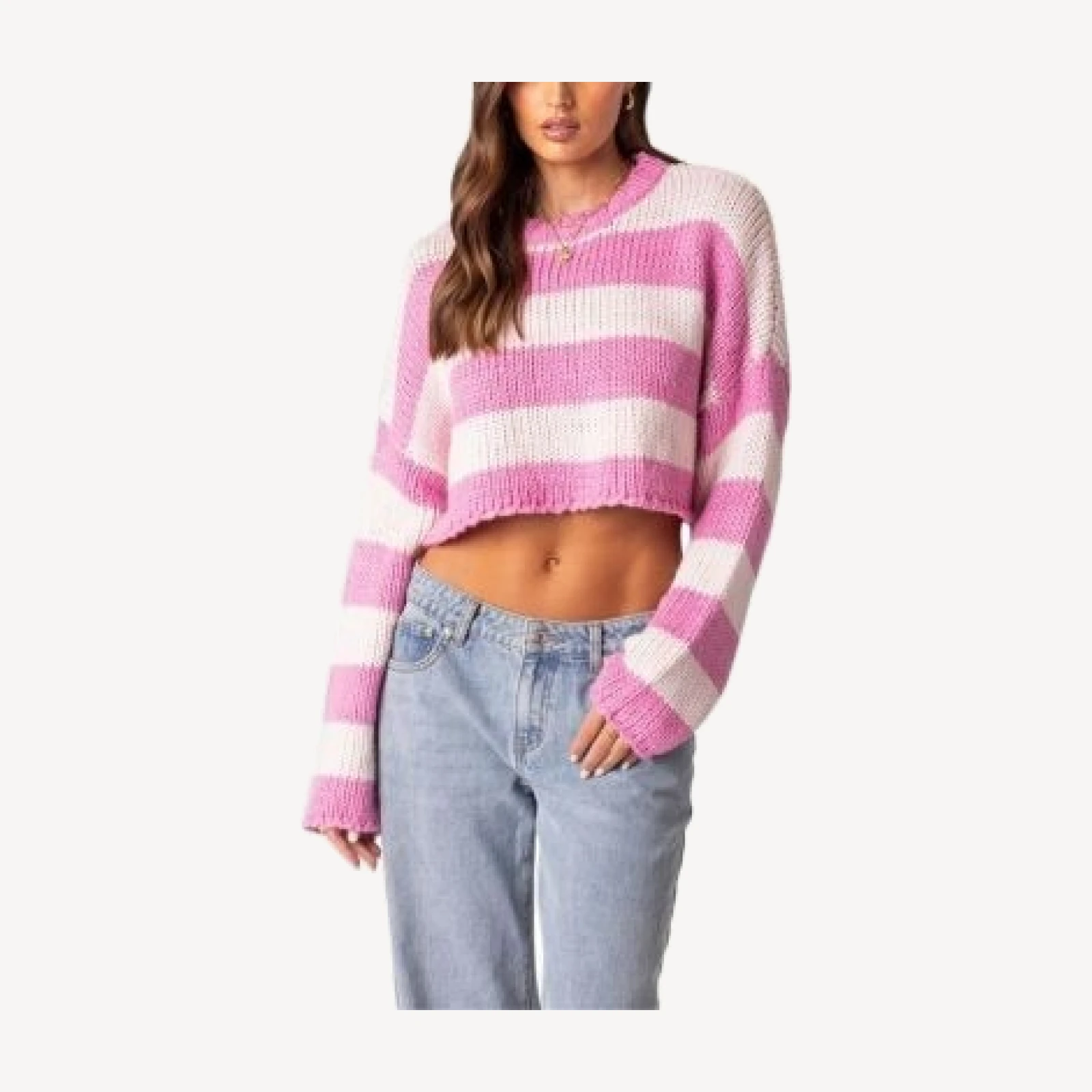 Edikted Ozzy Cropped Knitted Sweater
