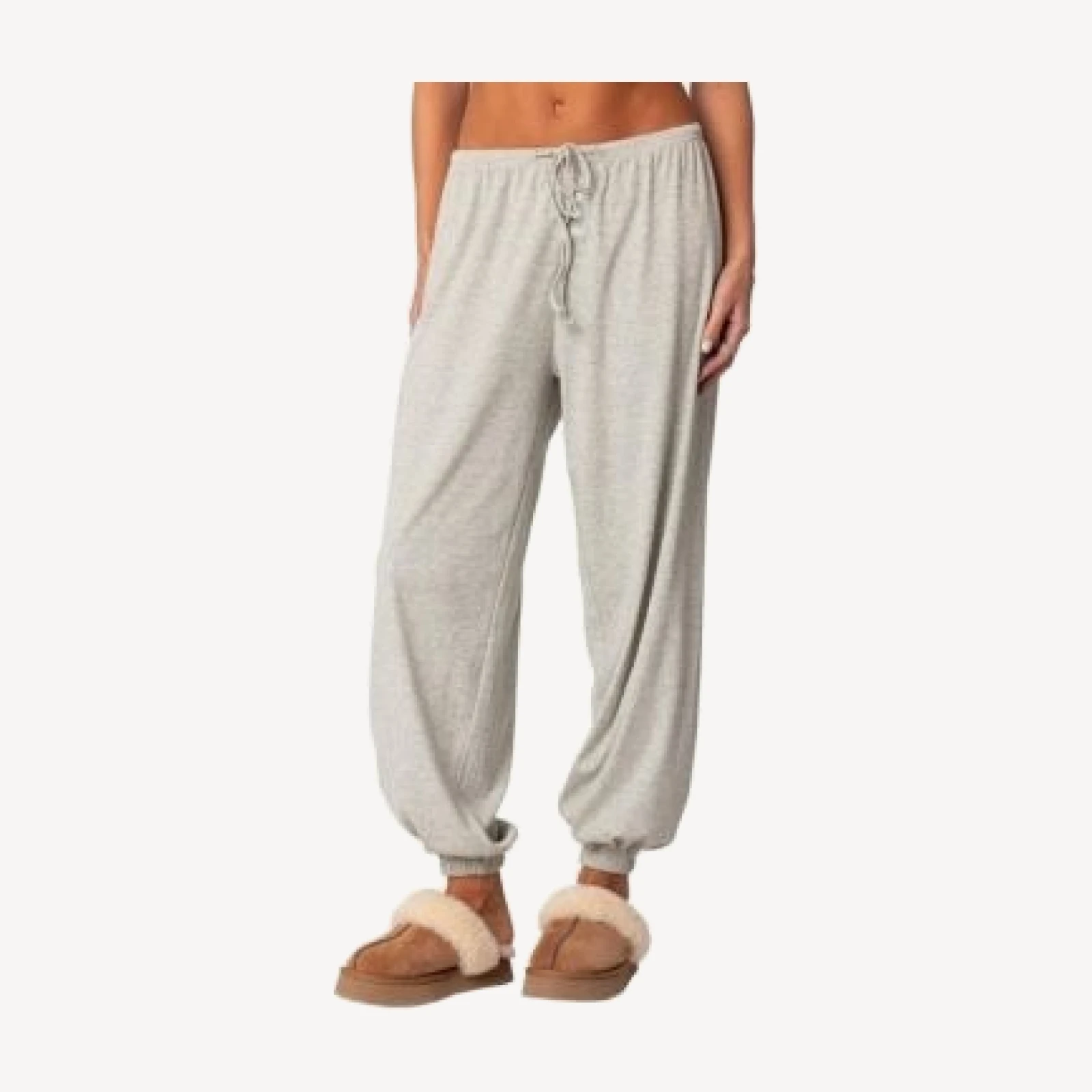 Edikted Rosanna Waffle Pajama Sweatpants