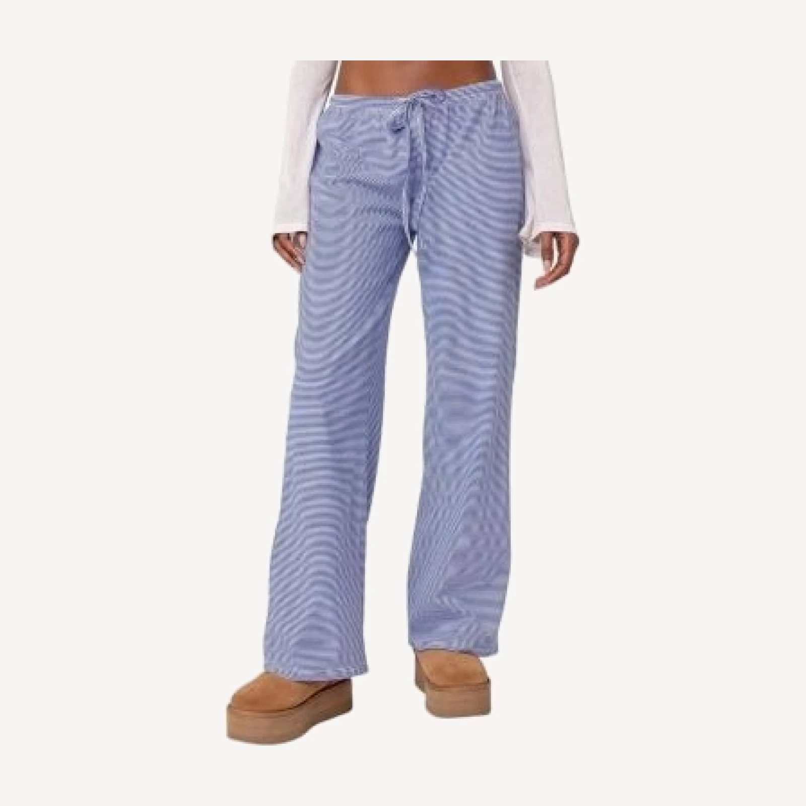 Edikted Olivia Striped Loose Fit Pants