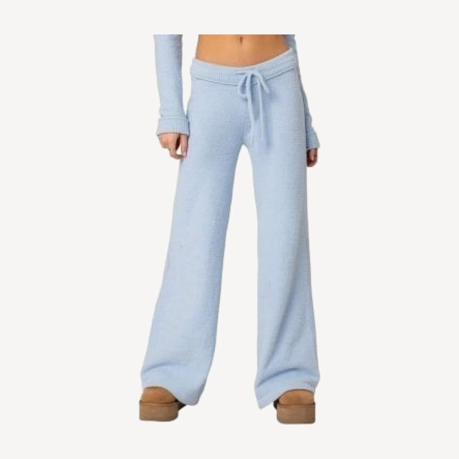 Edikted Plush Super Soft Knit Pants