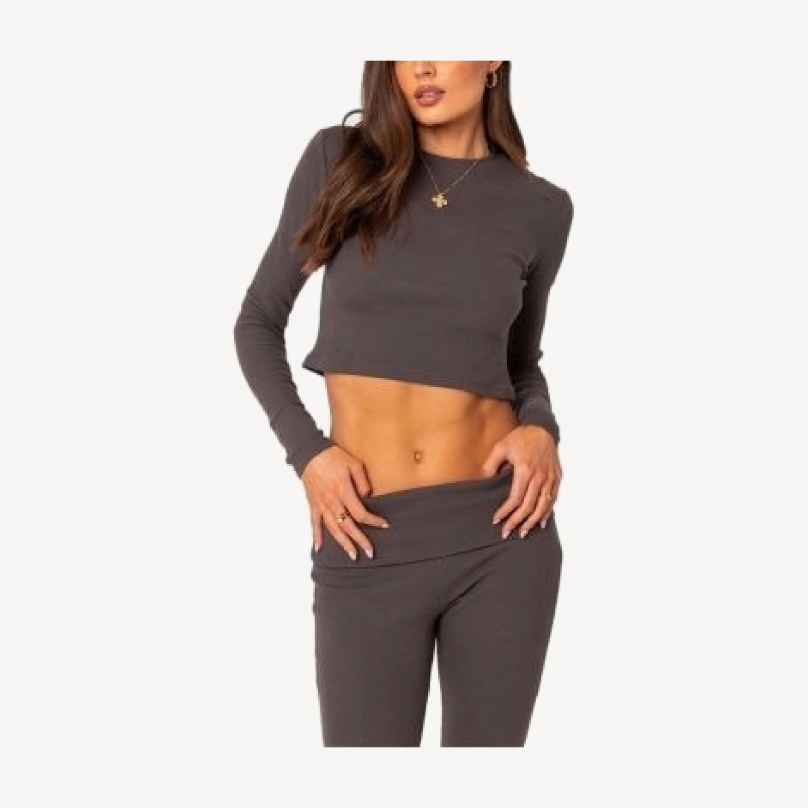 Edikted Coffee Break Ribbed Top