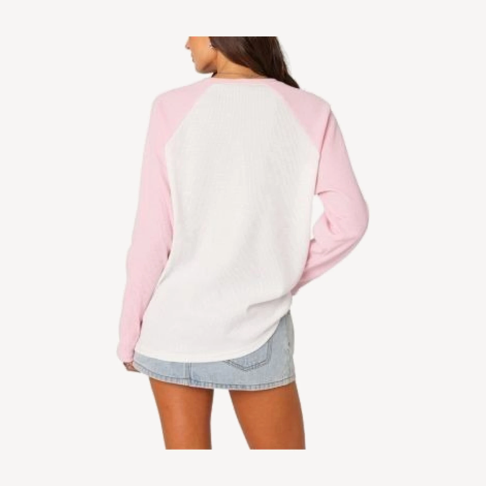 Edikted Me Time Oversized Waffle Top