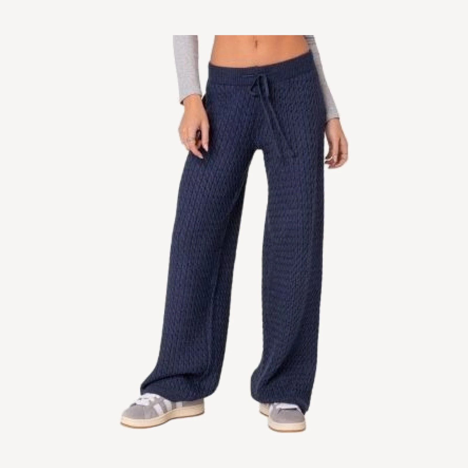 Edikted Portia Relaxed Cable Knit Pants