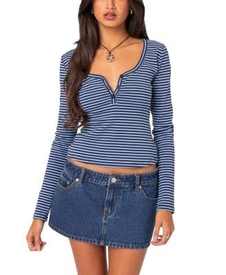Edikted Jocelyn Striped Top