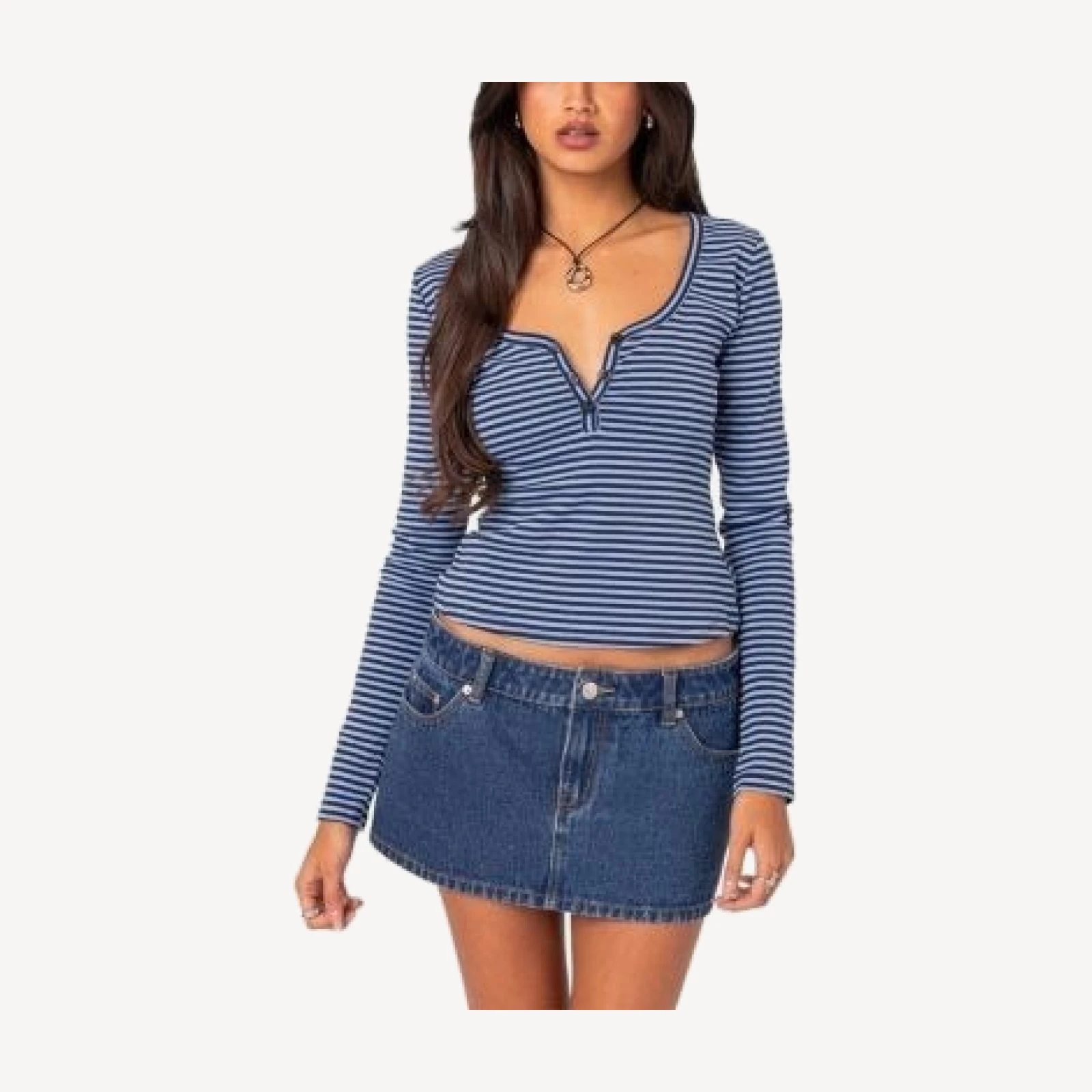 Edikted Jocelyn Striped Top