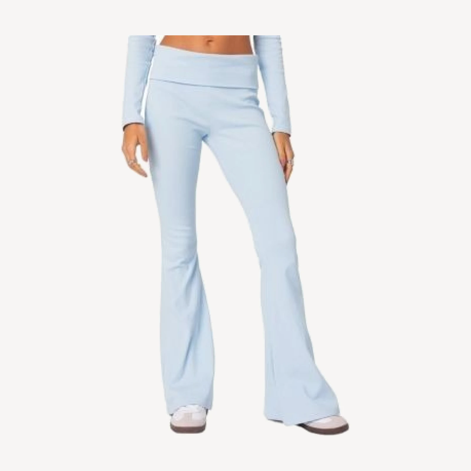 Edikted Coffee Break Ribbed Flare Leggings