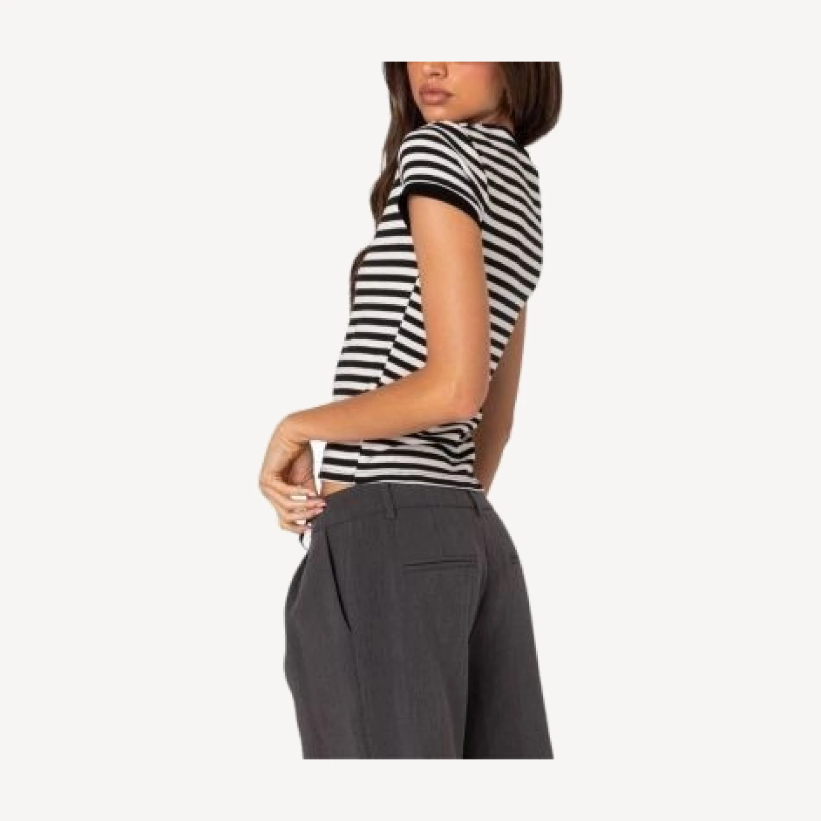 Edikted Strawberry Fields Striped Tee