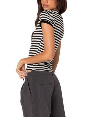 Edikted Strawberry Fields Striped Tee