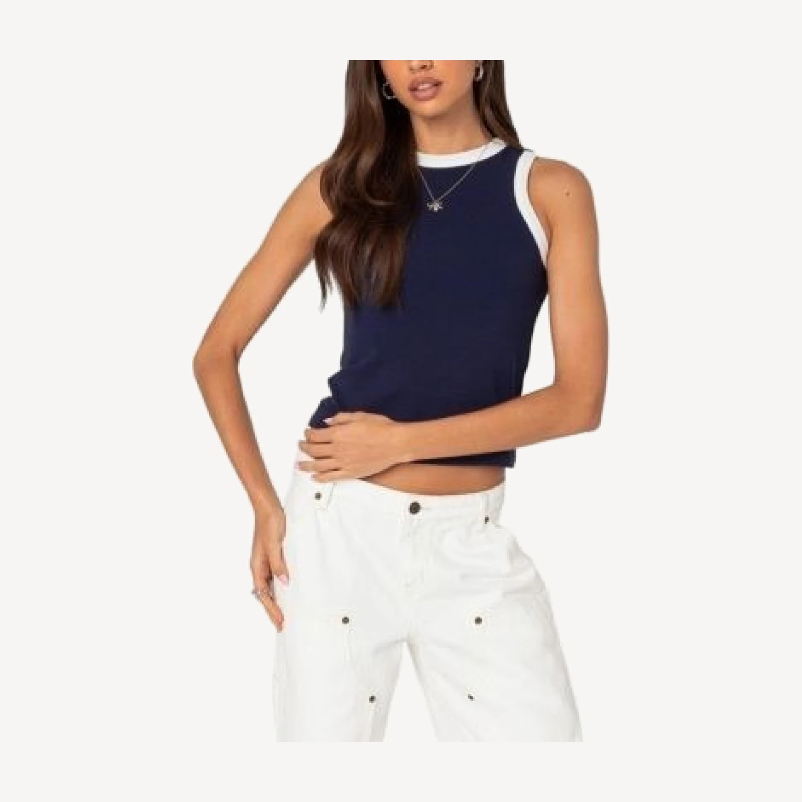 Edikted Tammy Contrast Tank Top